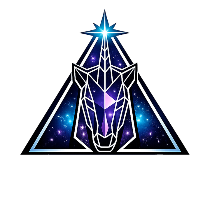 Unicornus geometric unicorn constellation mark